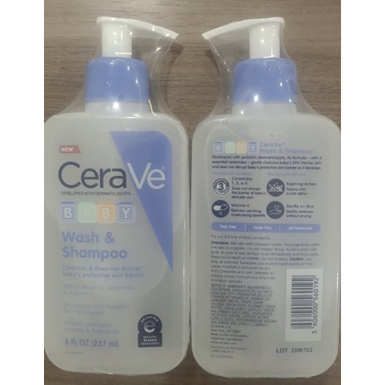 Baby Wash & Shampoo for Face & Body -237ml
